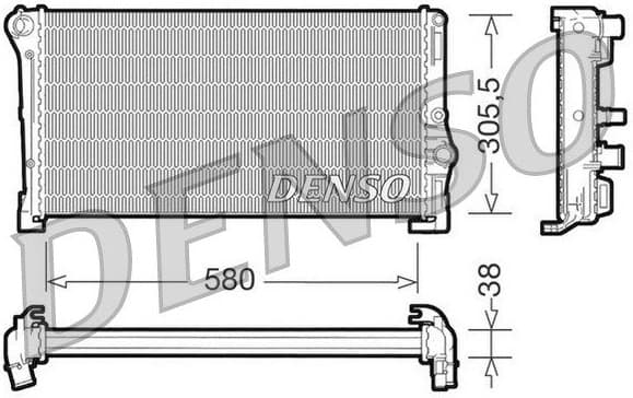 Radiator, engine cooling DRM13010