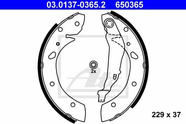 Brake Shoe Set 03.0137-0365.2