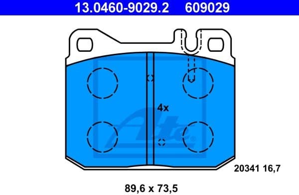 Brake Pad Set, disc brake 13.0460-9029.2