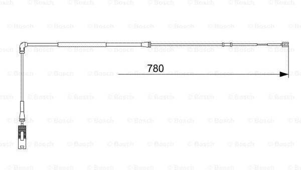 Warning Contact, brake pad wear 1987473009 - image 2