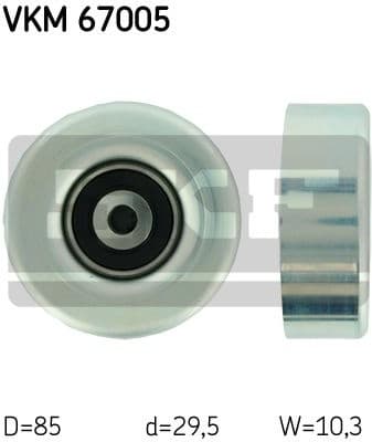 Deflection/Guide Pulley, V-ribbed belt VKM 67005