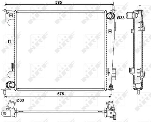 Radiator, engine cooling 53057