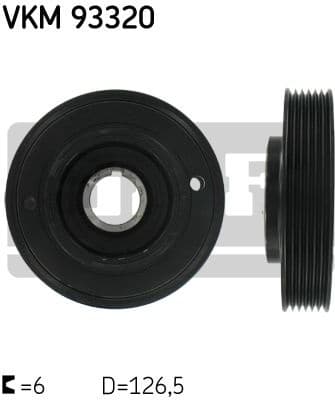 Belt Pulley, crankshaft VKM 93320