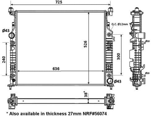 Radiator, engine cooling 53936