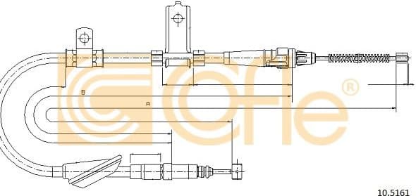 Cable Pull, parking brake 10.5161