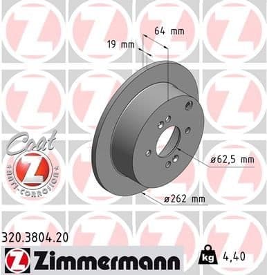 Brake Disc COAT Z 320.3804.20