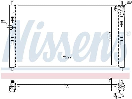 Radiator, engine cooling 636032