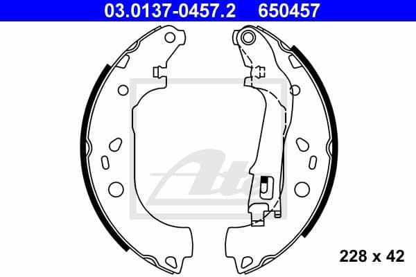 Brake Shoe Set 03.0137-0457.2
