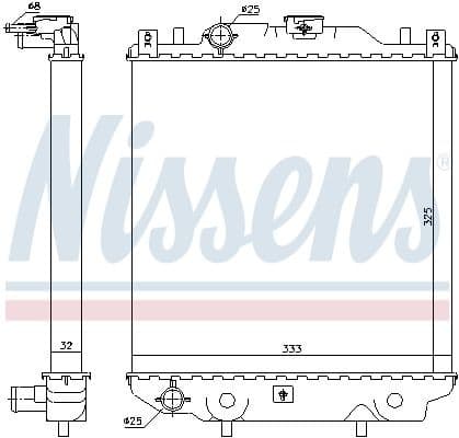Radiator, engine cooling ** FIRST FIT ** 64174A