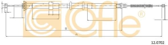 Cable Pull, parking brake 12.0702 - image 2