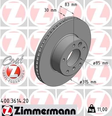 Brake Disc COAT Z 400.3614.20