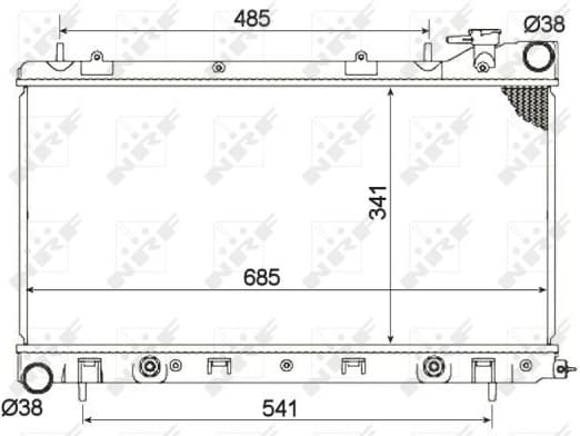 Radiator, engine cooling 53095