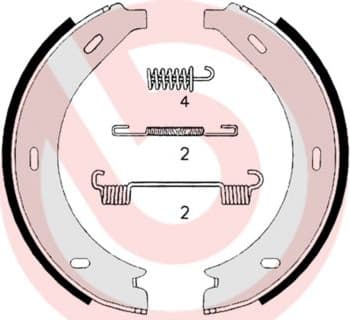 Brake Shoe Set, parking brake ESSENTIAL LINE S50517