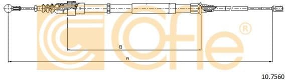 Cable Pull, parking brake 10.7560