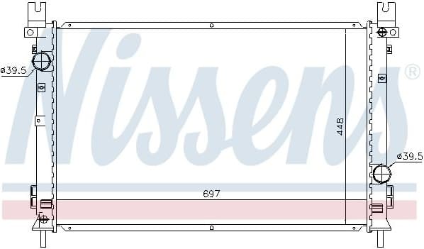 Radiator, engine cooling 61028