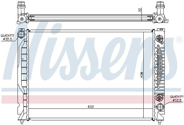 Radiator, engine cooling 60316