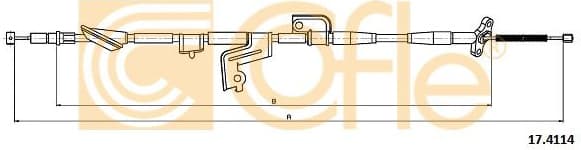 Cable Pull, parking brake 17.4114