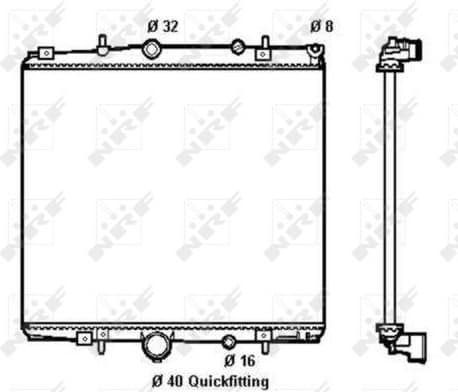 Radiator, engine cooling 58313