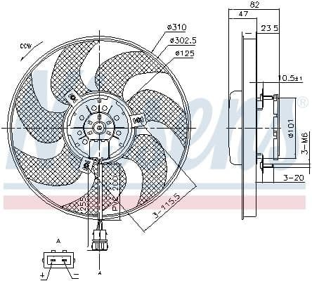 Fan, engine cooling 85761