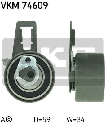 Tensioner Pulley, timing belt VKM 74609