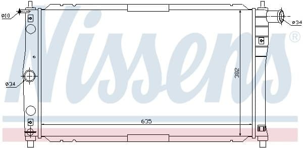 Radiator, engine cooling 61654