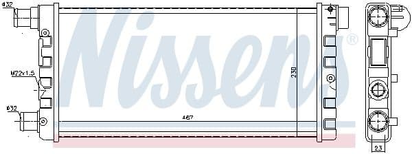 Radiator, engine cooling 61814