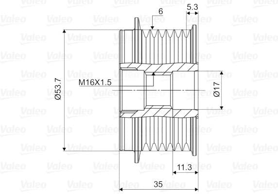 Alternator Freewheel Clutch VALEO NEW SPARE PART 588080 - image 2