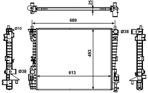 Radiator, engine cooling 53020