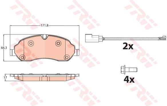Brake Pad Set, disc brake GDB2117