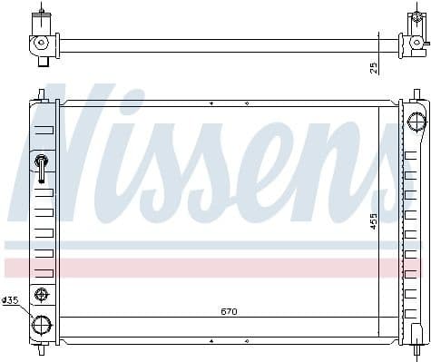 Radiator, engine cooling 68743