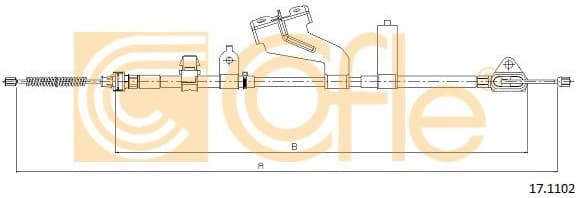 Cable Pull, parking brake 17.1102