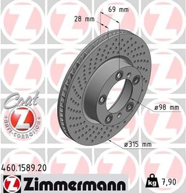 Brake Disc COAT Z 460.1589.20