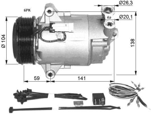 Compressor, air conditioning EASY FIT 32427