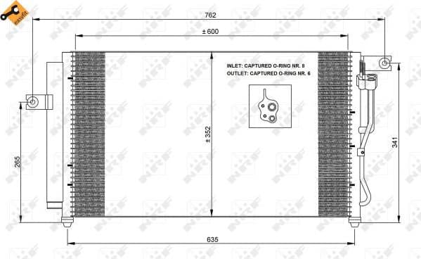 Condenser, air conditioning EASY FIT 35798