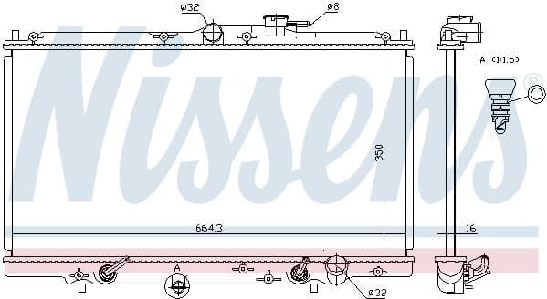 Radiator, engine cooling 633141