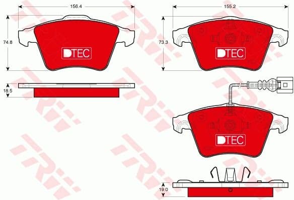 Brake Pad Set, disc brake DTEC COTEC GDB1721DTE
