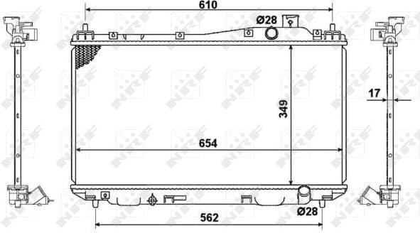 Radiator, engine cooling 53440