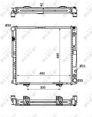 Radiator, engine cooling EASY FIT 53872