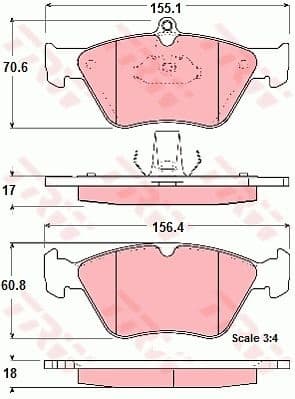 Brake Pad Set, disc brake GDB1166