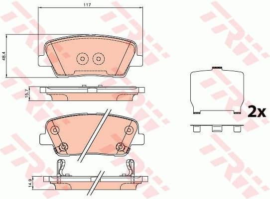 Brake Pad Set, disc brake GDB3624