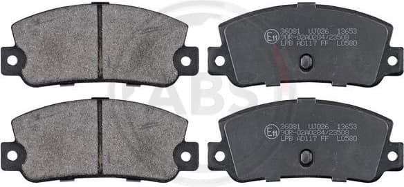 Brake Pad Set, disc brake A.B.S. 36081
