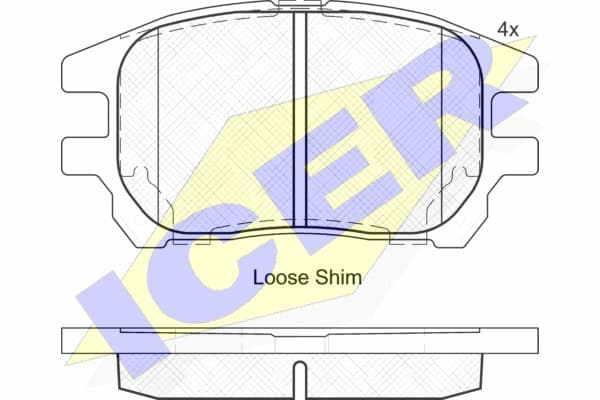 Brake pads front 182107