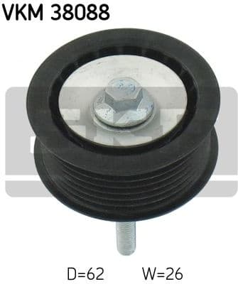 Deflection/Guide Pulley, V-ribbed belt VKM 38088