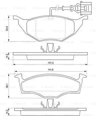 Brake Pad Set, disc brake 0986424632
