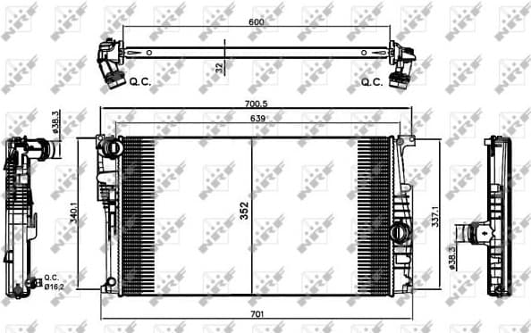 Radiator, engine cooling 58411 - image 3