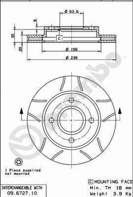 Brake Disc XTRA LINE - Max 09.6727.77