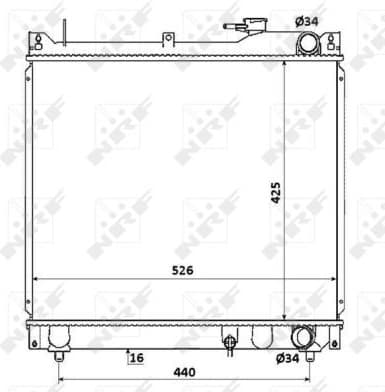Radiator, engine cooling 53913