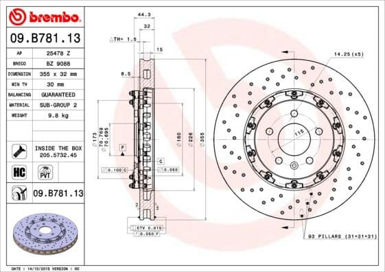 Brake Disc PRIME LINE - Floating 09.B781.13