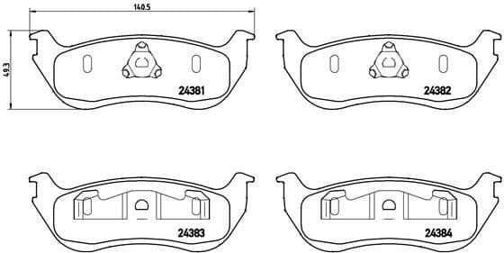 Brake Pad Set, disc brake PRIME LINE P24068