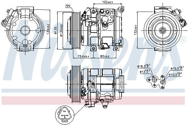 Compressor, air conditioning ** FIRST FIT ** 89250